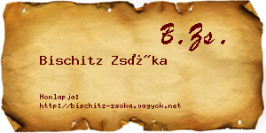 Bischitz Zsóka névjegykártya